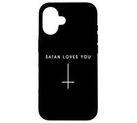 Satan Loves You Inverted Cross - Minimalist Satan Case for iPhone 16