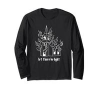 Satan Occult Burning Church Unholy Antichrist Halloween Long Sleeve T-Shirt