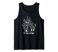 Satan Occult Burning Church Unholy Antichrist Halloween Tank Top
