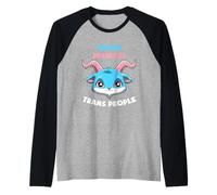 Satan Respects Trans People Transgender Pride Raglan Baseball Tee