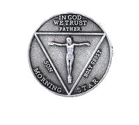 Satan Token Coin Metal Badge Vintage Sheep's Head Pattern Coin Zodiac Commemorative Coin TV Show Lucifer Morningstar Inspired Pentecostal Token Comic Con Cosplay Accessories