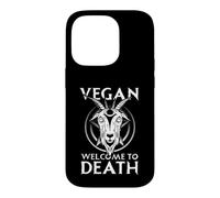 Satanic Baphomet Satanism Pentagram Vegan Welcome To Death Case for iPhone 14 Pro