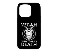 Satanic Baphomet Satanism Pentagram Vegan Welcome To Death Case for iPhone 15 Pro