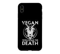 Satanic Baphomet Satanism Pentagram Vegan Welcome To Death Case for iPhone XS Max