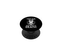 Satanic Baphomet Satanism Pentagram Vegan Welcome To Death PopSockets Adhesive PopGrip