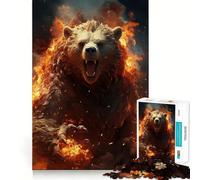 Satanic Bear 1000 Piece Jigsaw Puzzles for Teenagers Mind Challenge Toy Quiet Hobby Precise Cut Seasonal Gift (38x52cm)