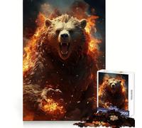 Satanic Bear 1000 Piece Jigsaw Puzzles for Teenagers Mind Challenge Toy Quiet Hobby Precise Cut Seasonal Gift (38x52cm)