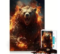 Satanic Bear 1000 Pieces Jigsaw Puzzles for Teenagers Logic Sense Toy Simple Fun Smooth Edge Stylish Gift (38x26cm)