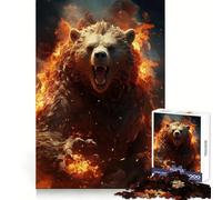 Satanic Bear 1000 Pieces Jigsaw Puzzles for Teenagers Logic Sense Toy Simple Fun Smooth Edge Stylish Gift (38x26cm)