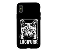 Satanic Cat Lucifurr Black Metal Goth Kitten Occult Case for iPhone X/XS