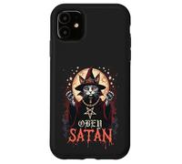 Satanic Cat Wizard Obey Satan Kitty Sorcerer Case for iPhone 11