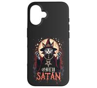 Satanic Cat Wizard Obey Satan Kitty Sorcerer Case for iPhone 16