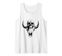 Satanic Cross Skull Occult Goat Baphomet Tank Top