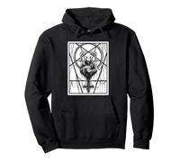 Satanic Dark Art Evil with Skull 666 Pentagram Baphomet Pullover Hoodie