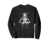 Satanic Dark Art Evil with Skull and Raven Baphomet Sweatshirt