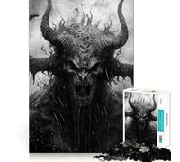 Satanic Demon 1000 Piece Jigsaw Puzzles for Adults Jigsaw Memory Gain Stress Release Design Assembly Xmas Gift (38x26cm)
