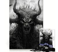 Satanic Demon 1000 Piece Jigsaw Puzzles for Adults Jigsaw Memory Gain Stress Release Design Assembly Xmas Gift (38x26cm)