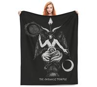 Satanic Demon Devil Ritual Pagan Baphomet Full Fleece Throw Cloak Wearable Blanket Flannel Fluffy Comforter Quilt Nursery Bedroom Bedding King Size Plush Soft Cozy Air Conditioner Blanket