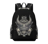 Satanic Demon Skull Classic Backpack Adjustable Shoulder Bag Daypack