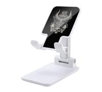 Satanic Demon Skull Foldable Mobile Phone Holder Stand for Desk White-style