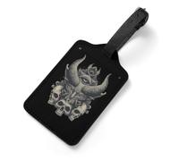 Satanic Demon Skull Travel Luggage Tags for Suitcases Handbag Leather Suitcase Labels