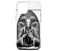 Satanic Devil with Skull Occult 666 Goat Pentagram Baphomet Case for iPhone 12/12 Pro