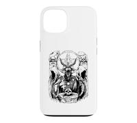 Satanic Devil with Skull Occult 666 Goat Pentagram Baphomet Case for iPhone 13