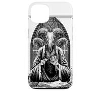 Satanic Devil with Skull Occult 666 Goat Pentagram Baphomet Case for iPhone 13