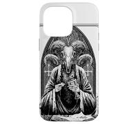 Satanic Devil with Skull Occult 666 Goat Pentagram Baphomet Case for iPhone 14 Pro Max