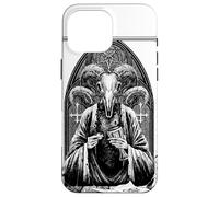 Satanic Devil with Skull Occult 666 Goat Pentagram Baphomet Case for iPhone 16 Pro Max