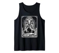 Satanic Devil with Skull Occult 666 Goat Pentagram Baphomet Tank Top