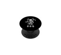 Satanic Devil with Snakes Skull Occult Pentagram Baphomet PopSockets Adhesive PopGrip