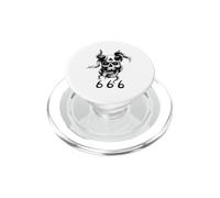 Satanic Devil with Snakes Skull Occult Pentagram Baphomet PopSockets PopGrip for MagSafe
