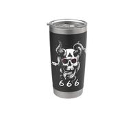 Satanic Devil with Snakes Skull Occult Pentagram Baphomet Stainless Steel Insulated Tumbler