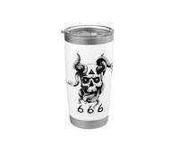 Satanic Devil with Snakes Skull Occult Pentagram Baphomet Stainless Steel Insulated Tumbler
