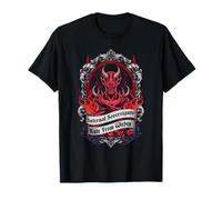 Satanic Goat Witch Baphomet Occult Dark Art 666 Pentagram T-Shirt