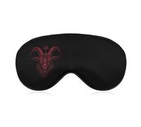Satanic Goat with Pentagram Comfortable Sleep Eye Mask Soft Covers for Sleeping with Adjustable Strap