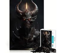 Satanic Horror Candle Puzzle for Teenagers 1000 Pieces Mind Exercise Toy Gentle Relax Design Assembly Xmas Surprise (50x75cm)