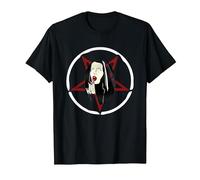 Satanic Nun Unholy Gothic Evil Lucifer Occult Witchcraft T-Shirt, Men, Black, 5X-Large