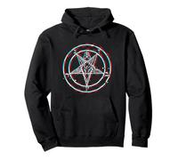 Satanic Pentagram Baphomet Vaporwave Aesthetic Horror Pullover Hoodie