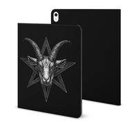 Satanic Pentagram with Baphomet And Goat Funny Tablet Case Compatible with IPAD Pro 2020 （11in）/2020 （10.2in）/2020 AIR 4 （10.9in）/Pro 2021 （11in）/Air4/Air5 （10.9in） Personality Protective Cover with P