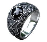 Satanic Ring Sigil of Lucifer Jewelry Rings Satan Devil Demonic Ring Seal of Satan Rings for Gifts, Stainless Steel, No Gemstone