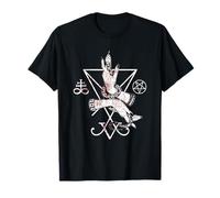 Satanic Sigil Of Lucifer With Pentagram And Leviathan Cross T-Shirt
