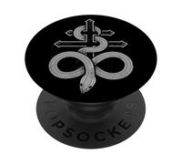 Satanic Snake Leviathan Cross Occult Symbol PopSockets Adhesive PopGrip