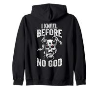Satanic with Skull Schlangen 666 Teufel Baphomet Pentagramm Zip Hoodie