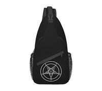 Satanism Storm Goat Pentagram Satan Sling Backpack Travel Crossbody Casual Chest Shoulder Bag Fashion Fanny Pack