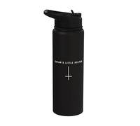 Satan's Little Helper Inverted Cross - Minimalist Satan Stainless Steel Insulated Water Bottle