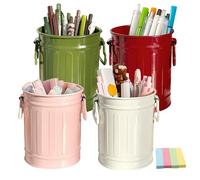 Satar Refes 4PCS Pen Holder for Desk, Pen Pot Pencil Holders Mesh Pen Holder Desk Organiser Makeup Brush Tidy Organizer Stationary Supplies Pencil Pots for Office, Home, Classroom