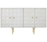 Satara White Mango Wood 4 Door Medium Sideboard