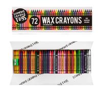 Satargo Stomping Ground Toys 144 Wax Crayons, Multicoloured, Smooth, Non-Toxic & Easy-Grip Perfect for Schools, Parties and Gifts, 2 Packs of 72 Pieces with Sharpener, for Ages 3 and Up